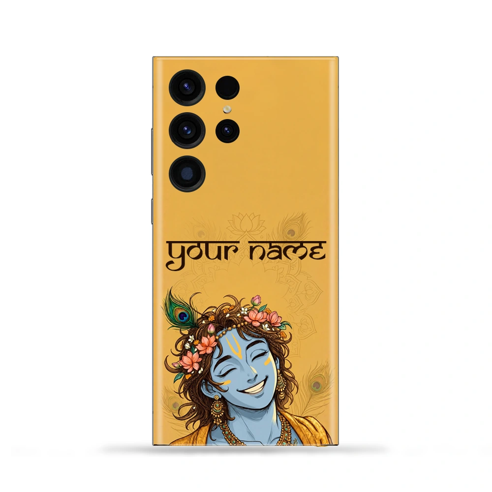 Lord Krishna Custom Name Mobile Skin
