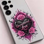 Unconditional Love Rose Mobile Skin artwork close-up