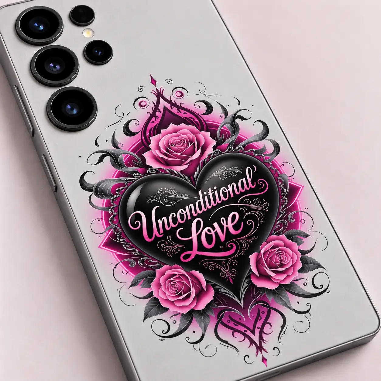 Unconditional Love Rose Mobile Skin – artwork close-up Unconditional Love Rose Mobile Skin artwork close-up