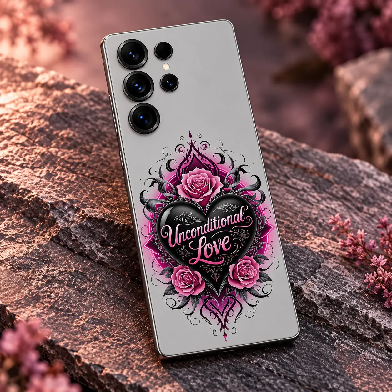 Unconditional Love Rose Mobile Skin – alternate product view Unconditional Love Rose Mobile Skin alternate product view
